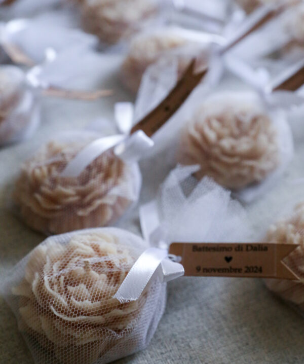 Bougie pivoine tulle – Image 2